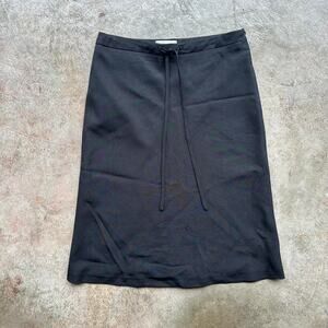 Ricamato Black Midi Skirt Designer made in italy Vintage Y2K